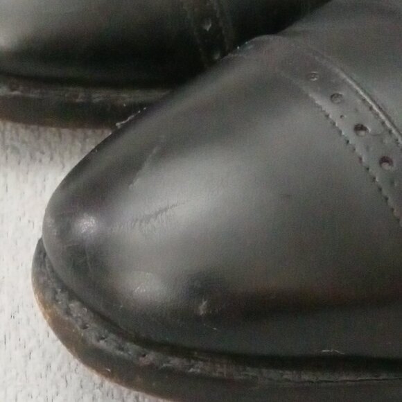 Allen Edmonds BRADY CAP TOE OXFORD Black Leather MEN'S Size 13 + Shoe Trees 7346 - Picture 5 of 16